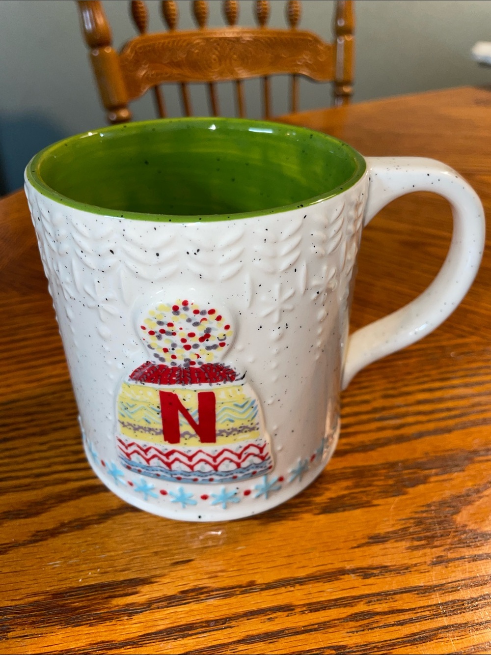 Anthropologie “N” monogram mug